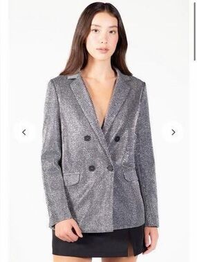 Silver Sequin Blazer NWT